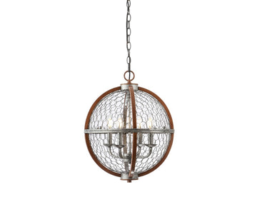 Gaines 16" Adjustable Iron Rustic Industrial LED Pendant - JONATHAN Y